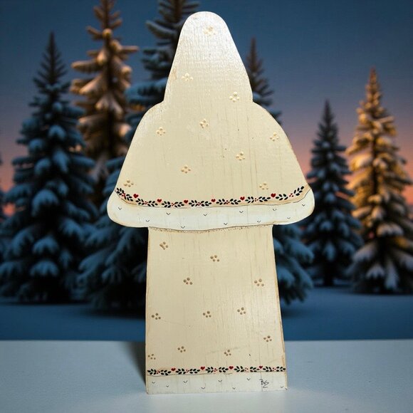 Vintage Wooden Christmas Figurines, Hand Made and Hand Painted Folk Art - 12" - Picture 5 of 14